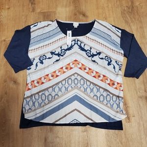 NWT Chico's womens shirt- 2(L/12)